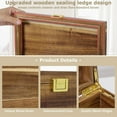 thumbnail image 3 of Large Wooden Keepsake Memory Box, 10MM Thick Acacia Wood Storage Box with Hinged Lid, 3 of 6