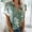 Green, variant on Women Shirt Fashion Trendy Lining Durable Thin section Leisure Printed Christmas gift Loose Fitting Short Sleeve Army Green Sexy Lining Size S