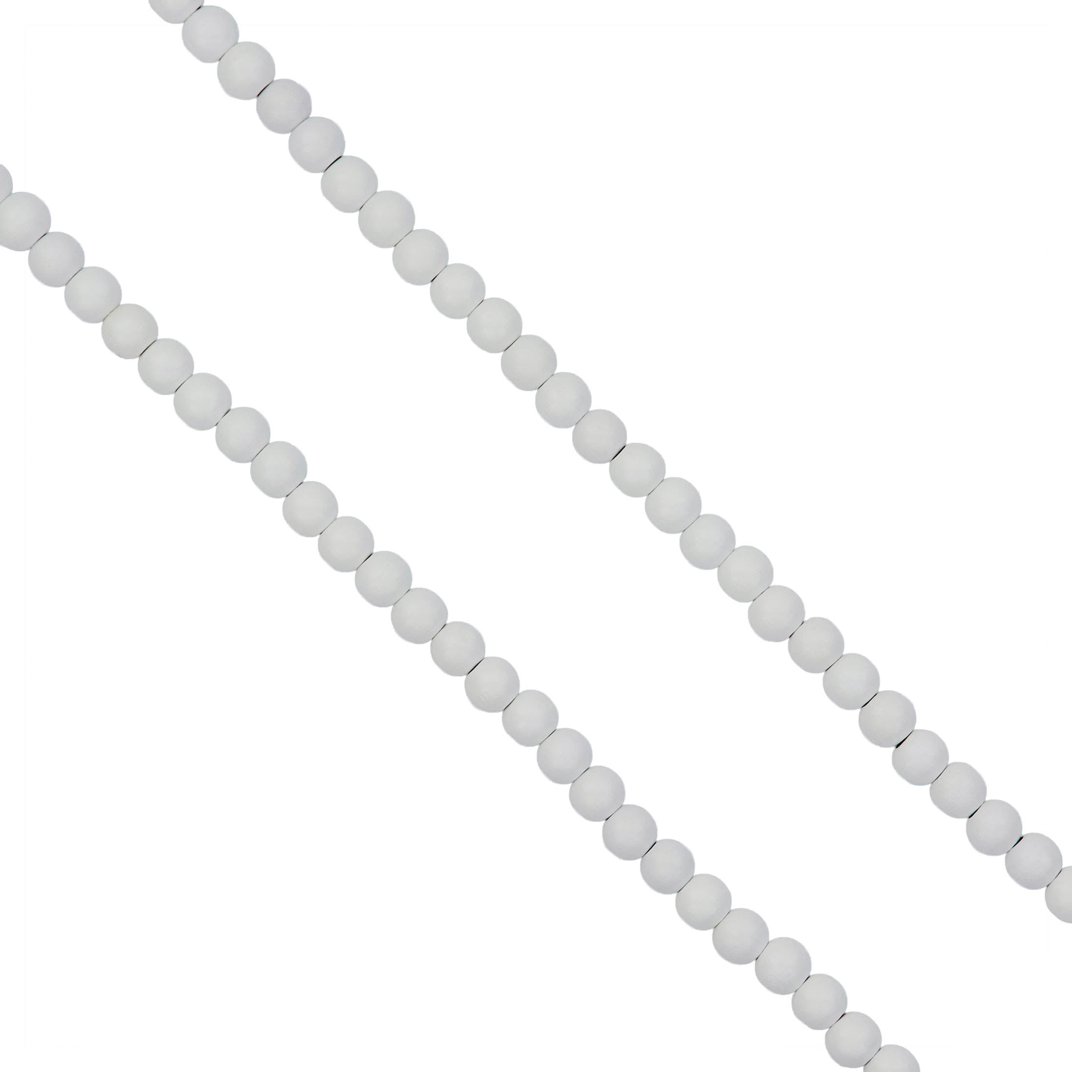 Wood Bead Christmas Garland, White, 9', by Holiday Time