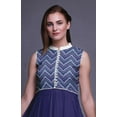thumbnail image 5 of Bimba Royal Blue Check Anarkali Dress For Women Indian Ethnic Printed Kurti Long Kurta Party Dress X-Small, 5 of 6