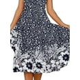 thumbnail image 4 of Skksst Women's Vocation Dating Short Sleeve Soft And Comfy Print A-Line Dress, 4 of 4