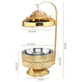 thumbnail image 5 of 8L Stainless Steel Chafing Dish Buffet Set, with Hanging Top Lid, Elegant Gold Catering Buffet Dish,Round Food Warmers Pan for Restaurants, 5 of 7