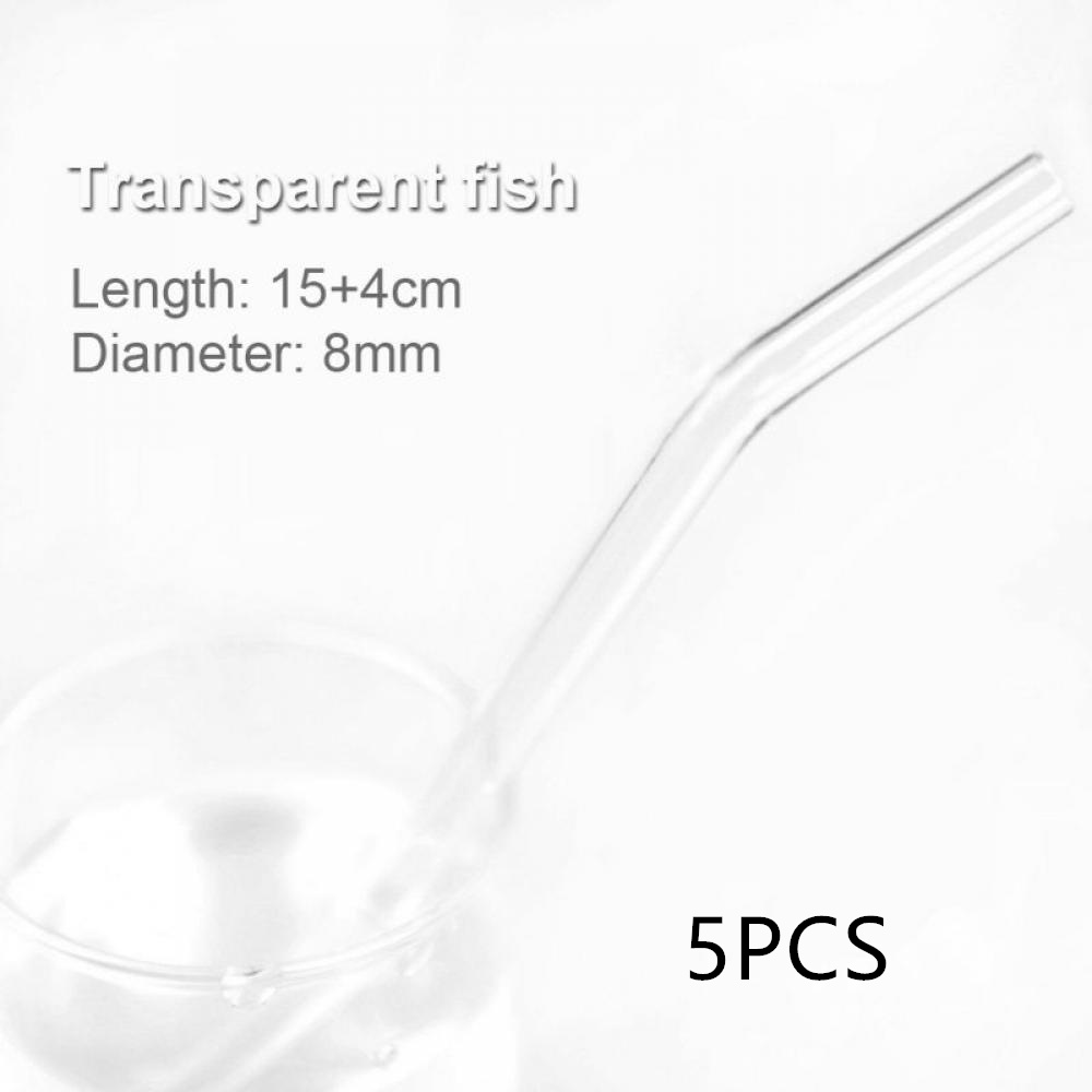 5 Pack Reusable Glass Straws Colorful Drinking Straw Ecofriendly Glass