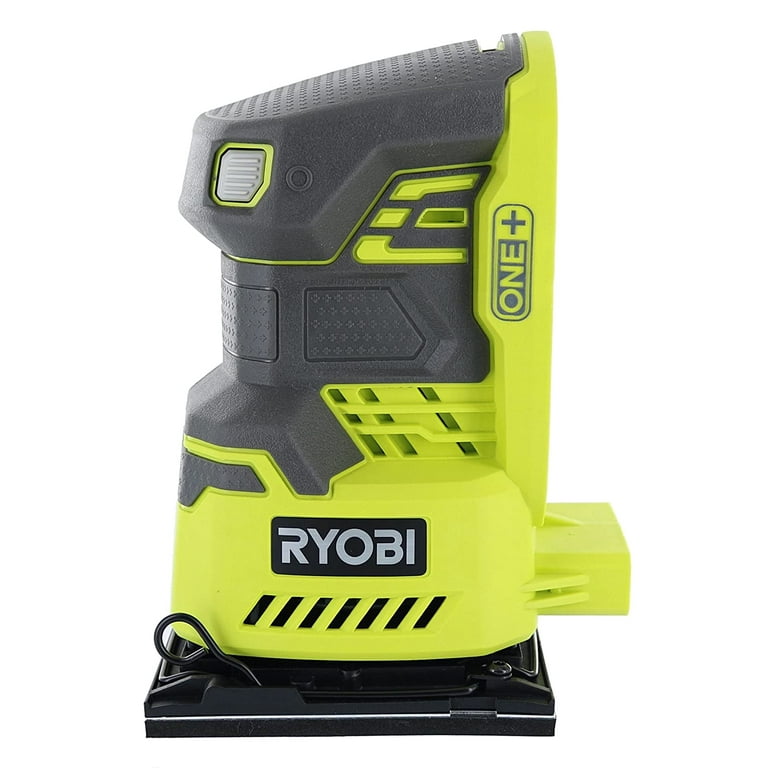 Ryobi P440 One 18V Lithium Ion 12 000 RPM 1 4 Sheet Palm Sander w Onboard Dust Bag and Included Sanding Pads Battery Not Included Power Tool Only Walmart