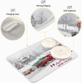 thumbnail image 4 of SKYSONIC Christmas Dish Drying Mat 16x18 inch Winter Red Truck Drying Pad Xmas New Year Dish Drainer Mat Protector for Kitchen Countertops Counter, 4 of 6