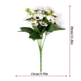 thumbnail image 3 of Eoozwa Artificial Flowers 2 Bundles Artificial Silk Daisy UV Resistant Outdoor Fake Wildflowers with Stems Daisy Arrangements for Home Hotel Office Garden Decoration, 3 of 4