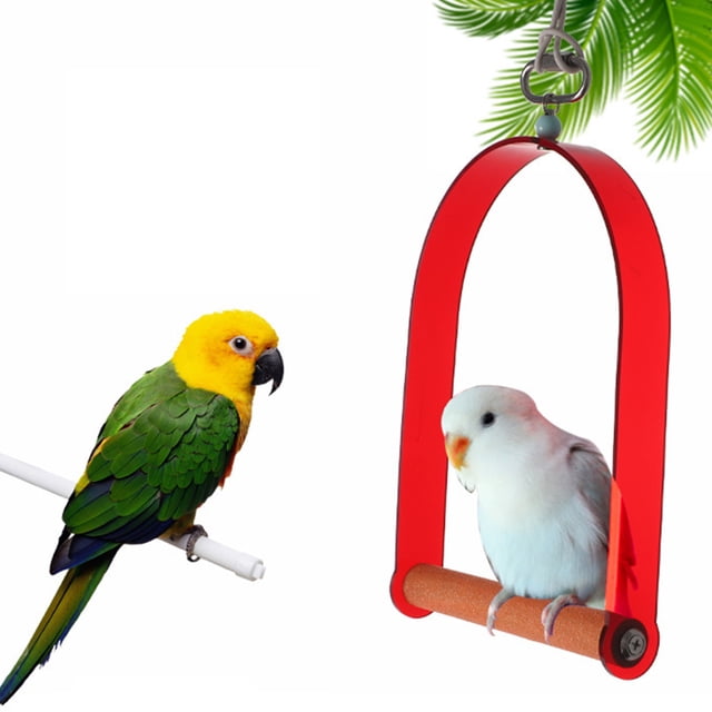 AURORA TRADE - Columpio para loros, resistente al desgaste, con varilla para moler, hamaca colgante para masticar, columpio y percha, juguetes para pájaros