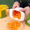 thumbnail image 2 of 6x4 Inch Manual Food Processor and Vegetable Diced Cutter with Sharp Blades for Home Cooking and Efficient Meal Preparation Yellow, 2 of 7