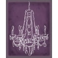 thumbnail image 2 of Harper 12x14 White Modern Wood Framed Museum Art Print Titled - Plum Chandelier Sketch I, 2 of 4