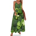thumbnail image 1 of Vestido sin mangas de brócoli vestidos para mujer vestidos de noche de lujo, 1 of 7