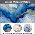 thumbnail image 5 of Peel and Stick Wallpaper Abstract Blue Fluid Art Gold Modern Art Wall Mural Decor Self Adhesive and Removable 69in x 98in, 5 of 8