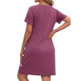 thumbnail image 5 of Fantaslook Short Sleeve Womens Summer Dresses Casual Button Tunic Dress with Pockets, 5 of 11