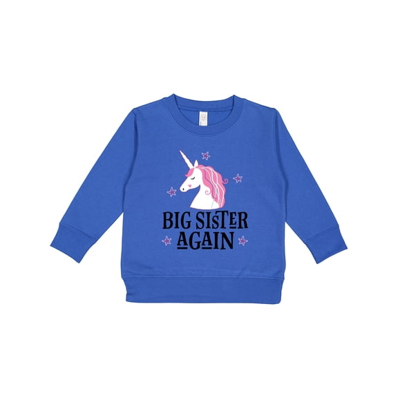 Inktastic Big Sister Again Unicorn Toddler Sweatshirt