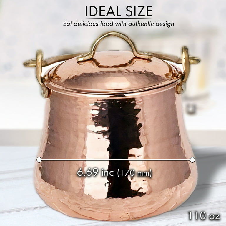 Copper Sauce Pot 2.5 Quart w Lid  Sertodo Copper - Objects of Beauty