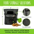 thumbnail image 5 of Mighty Paw Dog Treat Pouch 2.0, Hands-Free Snack Bag With strap, Holds 2 Cups Kibble, Magnetic Clasp and Waist Belt Clip, Includes 1 Roll of Poop Bags, Green/Grey, 7" x 2.5" x 5"., 5 of 10