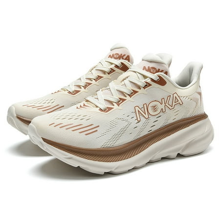 

NOKA running shoes men s summer ultra-light shock-absorbing rebound sports running shoes Beige 45=U.S 11=29cm