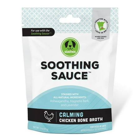 UPC: 0854585007448 | Stashios Soothing Sauce Chicken Bone Broth Calming Powder Supplement for Dogs & Cats