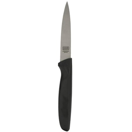 Black Kitchen Knife - 4” Steak and Vegetable Knife - Razor Sharp Pointed Tip, Straight Edge - Color Coded Kitchen Tools by The Kosher