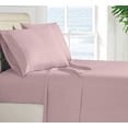 thumbnail image 3 of 30" EXTRA DEEP POCKETS- Pure Giza Cotton (Full Size) Striped Pattern Bed Sheets Set- 300-TC Bedding – Full Size Bed, Full Sheets - Pink Stripe, 3 of 7