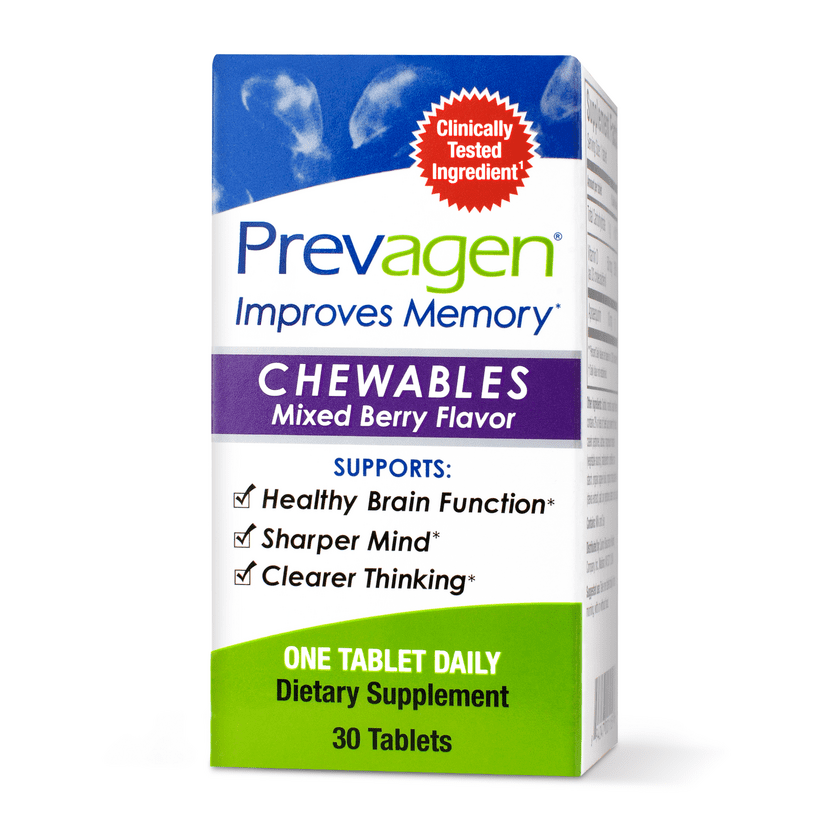 Prevagen Improves Memory Regular Strength Mixed Berry Chewable tablets 30 Ct