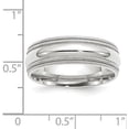 thumbnail image 3 of Avariah Diamonds Solid 10k White Gold 7.2mm Double Milgrain Comfort Fit Wedding Band Size 6 - Ring Size 6.0, 3 of 6