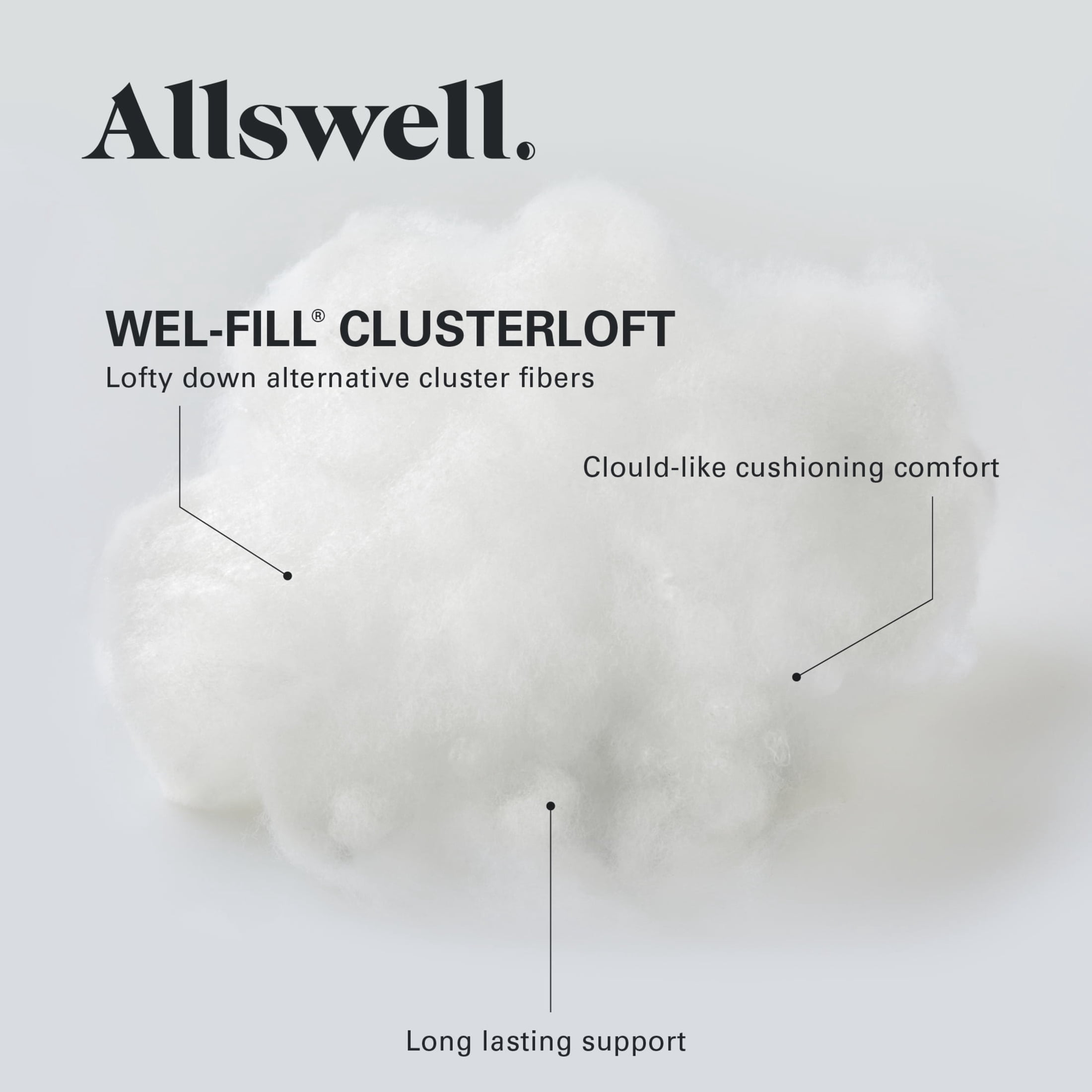 (4 pack) Allswell Side Sleeper Bed Pillow with HYGROCOTTON® Temperature Regulating Cover, King
