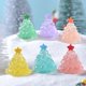 thumbnail image 4 of 60 uds estatua que brilla en la oscuridad árbol pequeño Mini árboles de Navidad de cristal árbol de Navidad brillante miniaturas de Navidad luminosas, 4 of 5