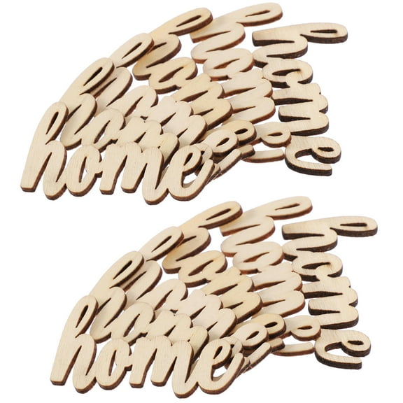 GOOHOCHY  15 Pcs Hello Craft Word Wedding Wooden Decorations English