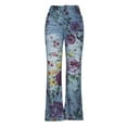 thumbnail image 3 of LNGOOR Flare Jeans for Women Plus Size High Waist Stretch Slimming Blue Wide Leg Pants Rise Skinny, 3 of 5