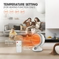 thumbnail image 4 of 2 in 1 Heater Fan Combo, 1500W Portable Space Heater with Adjustable Thermostat, Electric Cooling Fan with Oscillating, Overheat & Tip-Over Protection, Ideal for Home & Office Use, 4 of 7