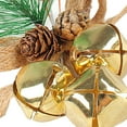 thumbnail image 3 of Bells Bow Ornament Novedad Artesanía Decoraciones navideñas para fiestas 3 de oro perfecl Colgante con lazo de campanas, 3 of 8