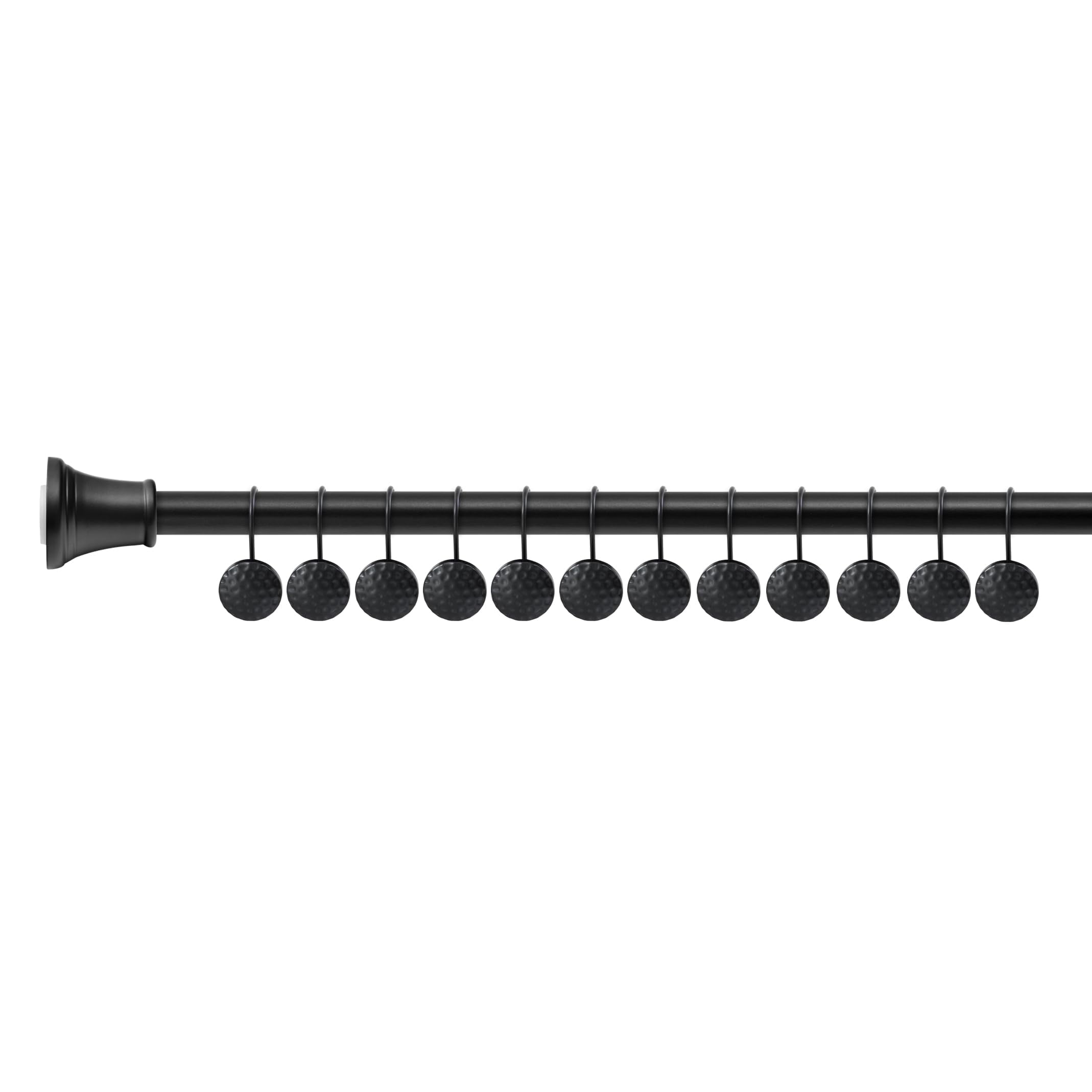 Utopia Alley Shower Rings Hooks, Shower Curtain Rings Hooks for Bathroom, Rust Resistant Shower Curtain Hooks Rings, Set of 12, Matte black