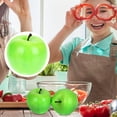 thumbnail image 2 of KAKOWELY 10 manzanas artificiales verdes para decoración de fiestas, accesorios de fotografía (manzanas artificiales), 2 of 4