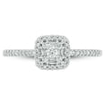 thumbnail image 2 of Cali Trove 10K White Gold 1/4ct TDW Round Baguette White Diamond Square Frame Fashion Ring, 2 of 7