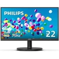 thumbnail image 1 of Restored Philips 221V8L 22 inch Class Thin Full HD (1920 x 1080) Monitor, 75Hz Refresh Rate, VESA, HDMI x1, VGA x1, Adaptive Sync (Refurbished), 1 of 6