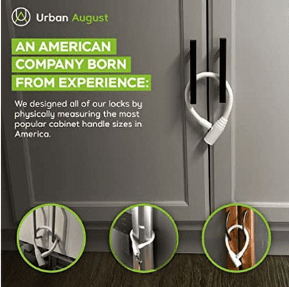  Urban August Refrigerator Lock For Kids Toddler Adult - Child  Proof Fridge Lock With 4-digit Combination Code - Sturdy Multifunctional  Lock For Cabinet Doors French Door Cable Lock Bike Stroller (One) 