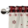 thumbnail image 6 of Innerwin Christmas Thermal Insulated Kitchen Valance Cafe Tier Scarf Xmas Short Window Curtain Rod Pocket Half Window Drapes Slot Top Curtain Panel Style-I 2pc-Tier Curtain: W:52''x H:54'', 6 of 6