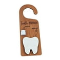 thumbnail image 4 of Colgador de madera para puerta con forma de diente, letrero decorativo, regalo de , soporte de placa de madera, caja para recoger dientes para con ratón de dientes, 4 of 8