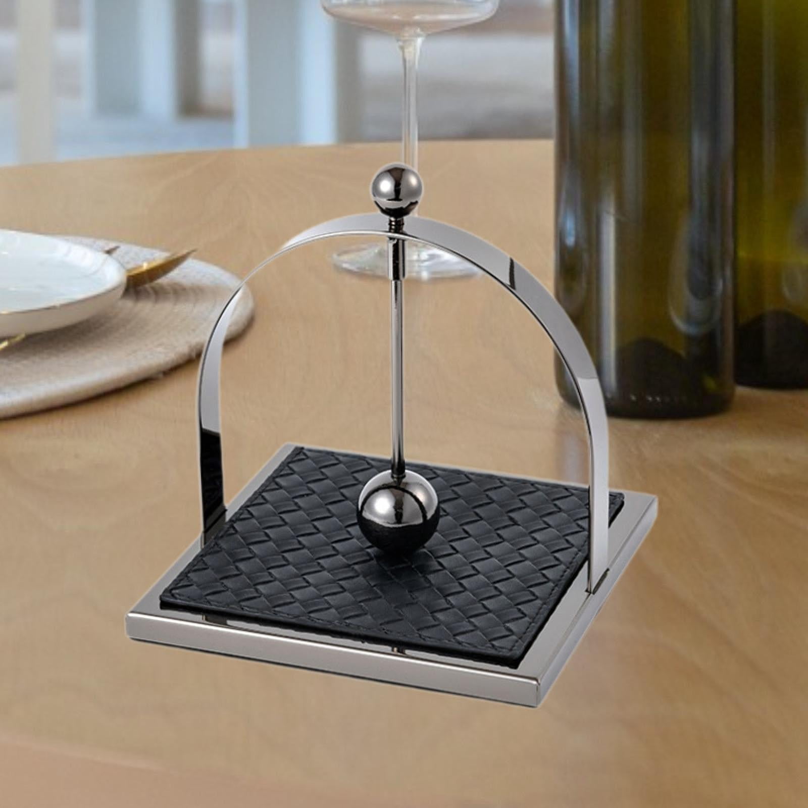 Fiocias Dining Paper Towel Holder Stainless Steel with Weighted Arm Tissue Dispenser for black