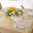 thumbnail image 4 of Ambesonne Cartoon Place Mats Set of 4, Owl Fox Squirrel Birds, Standard Size, Multicolor, 4 of 6