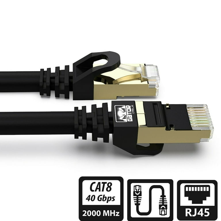 Cat 8 Ethernet RJ45 Cable Super Speed 40Gbps Patch LAN Network Gold Plated  Lot 75 Fit