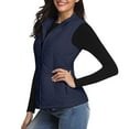 thumbnail image 5 of CILENON Women's Casual Jackets Women's Vest Sleeveless Jacket Coat Casual Autumn Warm Vest Cardigan With Pockets (Navy Blue,XL), 5 of 5