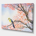 thumbnail image 3 of Designart ' Beautiful Blue Bird Sitting On Flowering Branch I ' Traditional Canvas Wall Art Print, 3 of 3