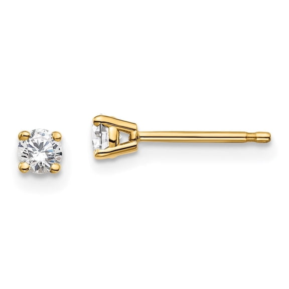 Auriga Fine Jewelry 10K Yellow Gold Round 4-Prong .20ct. Diamond Stud Earrings for Women