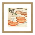 thumbnail image 1 of Sake Cups River C1859 Shunpo Japanese 8X8 Inch Square Wooden Framed Wall Art Print Picture with Mount, 1 of 4