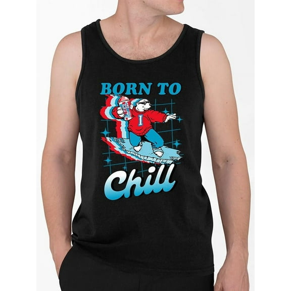 Born To Chill - Surfing Polar-Bear ICEE Graphic Men's Tank Top