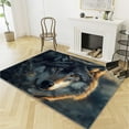 thumbnail image 2 of Jungle Area Rugs Animal Grey Wolf Soft Non-Slip Faux Wool Area Rugs, Machine Washable Kids Rug for Boys Girls Bedroom Living Room Dining Room Nursery & Home Office Decor 5 X 8 Ft, 2 of 7