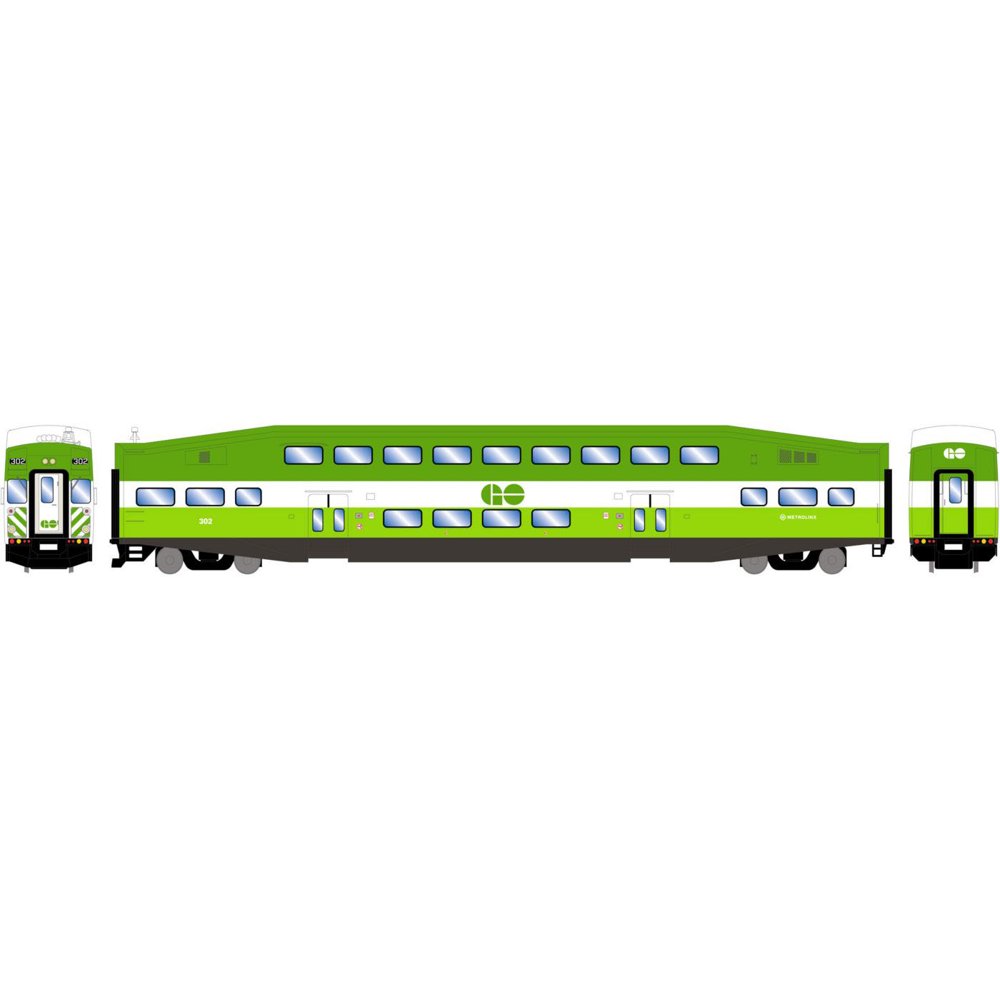 Athearn HO Scale Bombardier Cab Car Passenger Car GO Transit (Green