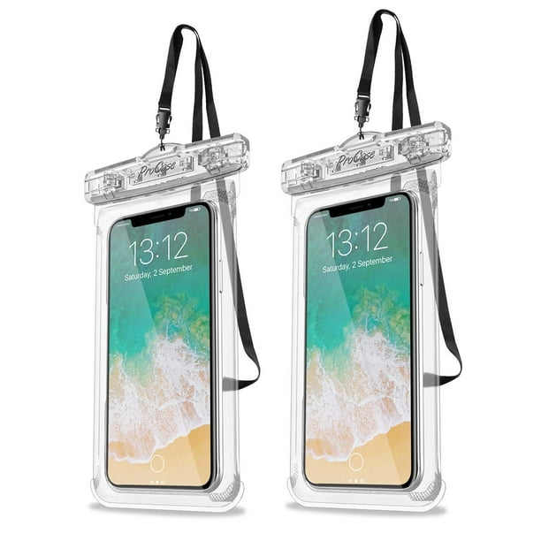 Funda impermeable para teléfono ProCase, paquete de 2 para iPhone y Galaxy