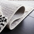 thumbnail image 5 of SAFAVIEH Marrakesh Tarah Striped Polyester Area Rug, Grey/Ivory, 6'7" x 6'7" Square, 5 of 8